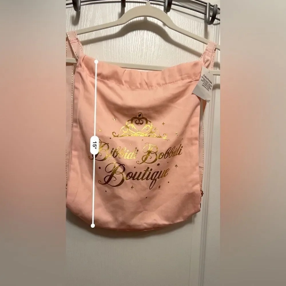 Disney Parks Bibbidi Bobbidi Boutique Cinderella‎ Drawstring Backpack New